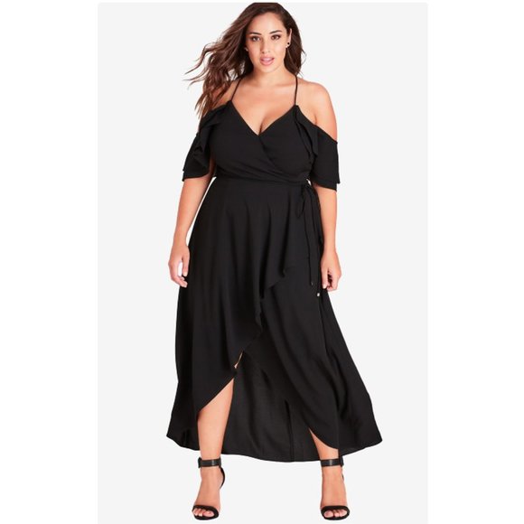 City Chic Dresses & Skirts - CITY CHIC miss jessica maxi dress black